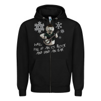 Black sam the snowman from rankin bass rudolph the red nosed reindeer Zipper Hoodie - linhVisuals