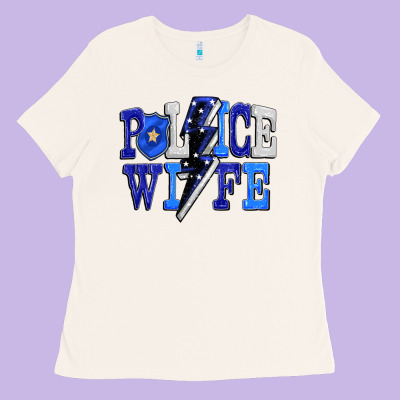 Police Wife Ladies Tee Designed By Fadigitalartstudio