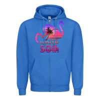 True Royal earth day 50th anniversary pink flamingos sunset silhouette Zipper Hoodie - linhVisuals