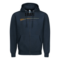 Navy sharps rifle   old west Zipper Hoodie - linhVisuals