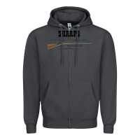 Smoke sharps rifle   old west Zipper Hoodie - linhVisuals
