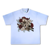 Grape Ice Floral boho wolf skull Urban Heavy Tee - RanaPortraitStore