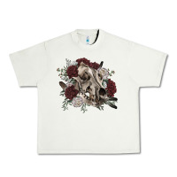 Pistachio Floral boho wolf skull Urban Heavy Tee - RanaPortraitStore