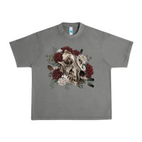 Tornado Floral boho wolf skull Urban Heavy Tee - RanaPortraitStore