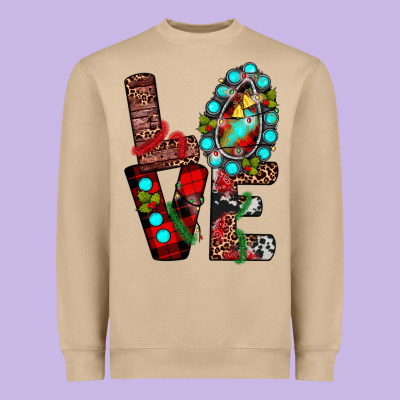 Christmas Love Heavyweight Sweatshirt Designed By Jahusdesignshop