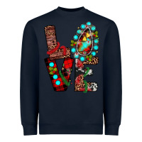 Navy christmas love Heavyweight Sweatshirt - JahusDesignShop