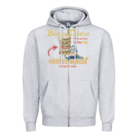 Heather Grey the burgermeister home of the meister burger Zipper Hoodie - linhVisuals