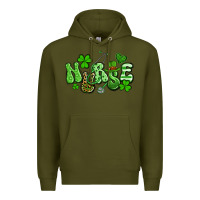 Army Green nurse st patrick's day Premium Hoodie - Artiststas