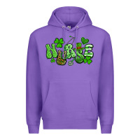 Purple nurse st patrick's day Premium Hoodie - Artiststas