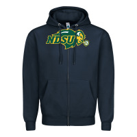 Navy north dakota state bison Zipper Hoodie - linhVisuals