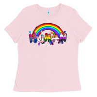 Bubblegum Pink Human pride Ladies Tee - FaDigitalArtStudio
