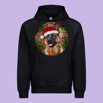 German Shepherd Christmas Urban Hoodie Designed By Ranaportraitstore