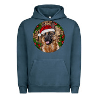 Pigment Midnight Navy German Shepherd Christmas Urban Hoodie - RanaPortraitStore