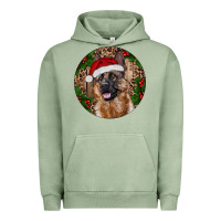Pigment Oil Green German Shepherd Christmas Urban Hoodie - RanaPortraitStore