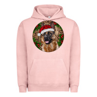 Pigment Salmon German Shepherd Christmas Urban Hoodie - RanaPortraitStore
