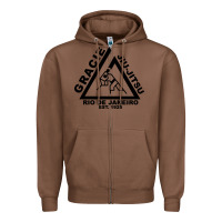 Chestnut gracie jiu Zipper Hoodie - linhVisuals