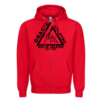 Red gracie jiu Zipper Hoodie - linhVisuals