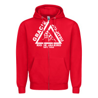 Red gracie jiu Zipper Hoodie - linhVisuals