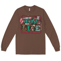 Chestnut Nurse life leopard frame Long Sleeve Tee - LillyAllenDesigns