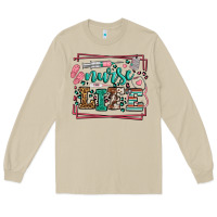 Mushroom Nurse life leopard frame Long Sleeve Tee - LillyAllenDesigns
