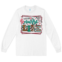 White Nurse life leopard frame Long Sleeve Tee - LillyAllenDesigns