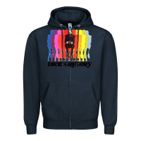 Navy dick gregory Zipper Hoodie - linhVisuals
