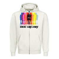 Oatmeal Heather dick gregory Zipper Hoodie - linhVisuals