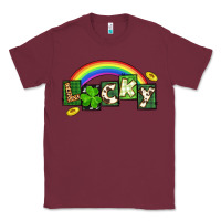 Burgundy Lucky St. Patrick's Day Classic Tee - CowGirlArtShop