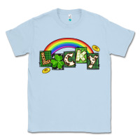 Dusty Blue Lucky St. Patrick's Day Classic Tee - CowGirlArtShop