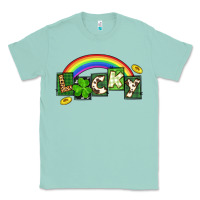 Seafoam Lucky St. Patrick's Day Classic Tee - CowGirlArtShop