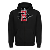 Black san diego state aztecs Zipper Hoodie - linhVisuals