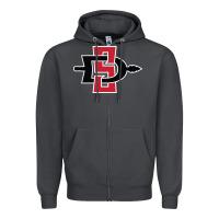 Smoke san diego state aztecs Zipper Hoodie - linhVisuals