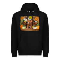Black fall cow Premium Hoodie - Jasminsmagicworld