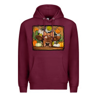 Burgundy fall cow Premium Hoodie - Jasminsmagicworld