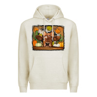 Oatmeal Heather fall cow Premium Hoodie - Jasminsmagicworld