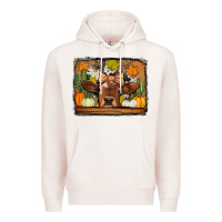 Pale Pink fall cow Premium Hoodie - Jasminsmagicworld