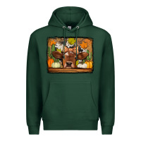 Sports Green fall cow Premium Hoodie - Jasminsmagicworld