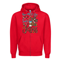 Red give me coffee with a side of jesus Zipper Hoodie - JahusDesignShop