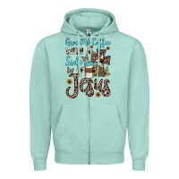 Seafoam give me coffee with a side of jesus Zipper Hoodie - JahusDesignShop