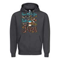 Smoke give me coffee with a side of jesus Zipper Hoodie - JahusDesignShop