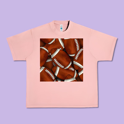 American Football Seamless Pattern Urban Heavy Tee Designed By Bundleandbundleshop