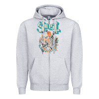 Heather Grey ghost   impera maestro t shirt Zipper Hoodie - linhVisuals