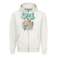 Oatmeal Heather ghost   impera maestro t shirt Zipper Hoodie - linhVisuals