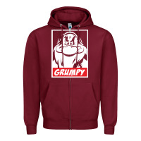 Burgundy grumpy funny Zipper Hoodie - linhVisuals