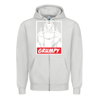 Dove Grey grumpy funny Zipper Hoodie - linhVisuals