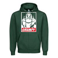 Sports Green grumpy funny Zipper Hoodie - linhVisuals