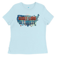 Baby Blue Sweet land of liberty Ladies Tee - FaDigitalArtStudio