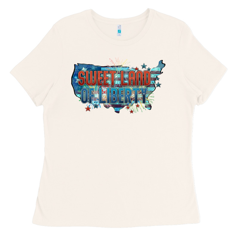 Sweet Land Of Liberty Ladies Tee by FaDigitalArtStudio | Teevron