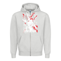 Dove Grey #metroid Zipper Hoodie - linhVisuals
