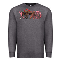 Charcoal Heather xoxo calf and gemstone Premium Sweatshirt - RanaPortraitStore